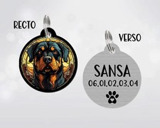 Médaille pour chien personnalisable Rottweiler