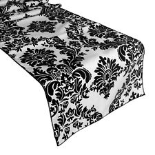 Damask Table Runner Gothic Elegant Birthday Wedding Event Venue Table Decor