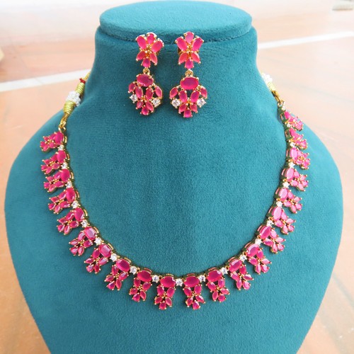 Parure collier plaqué - parure,