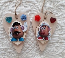 Coeurs suspendus Shabby Chic Disney - Toy Story Mr & Mrs Potato Head