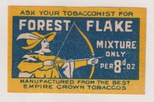 Antique Tag Matches Belgium BN149665 Archery Arrow