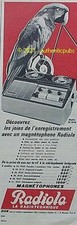 1964 FRENCH AD MAGNETOPHONE MODEL RA 9548 PERQUET FRENCH AD PUB