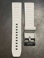 BREITLING OEM 22MM Bracelet En Caoutchouc Blanc Diver Pro Avec Boucle Tang OEM