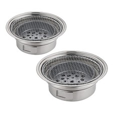 Barbecue au charbon de bois avec grill en treillis métallique Fumoir de table