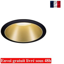 Paulmann 93403 Spot LED Encastré Noir/Doré Mat 6,5W Dimmable - Éclairage Élégant