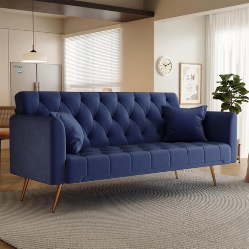 Soft velvet convertible futon - soft,