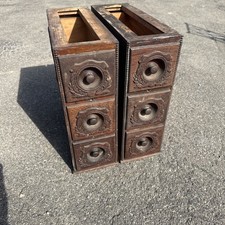 Ornate Vintage Singer Treadle Sewing Machine Drawer Table Wood Countrycore Set