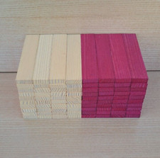 KAPLA LOT DE 80  PLANCHETTES EN BOIS KAPLA 40 ROUGE 40 JAUNE