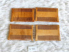 Antique Fait Tribal en Bois Cheveux Peigne non Utilisé 4 Pcs Meuble-Lavabo