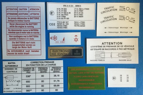Kit autocollants compartiment - kit,