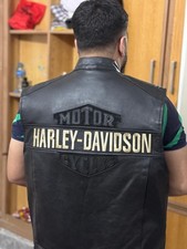 Gilet de motard en cuir, gilet