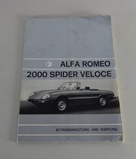 Owners Manual/Manual Alfa Romeo Spider 2000 Fastback Stand 10/1971