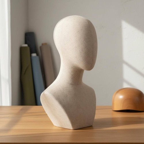 Tête mannequin tissu - de, en