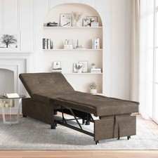 Canapé-lit Cuir suédé faux Canapé convertible Banc de salon Lit Réglable vidaXL 