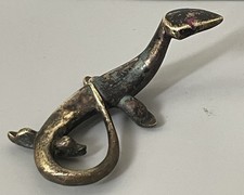 Sujet Salamandre aux Yeux Rouges en Bronze Doré