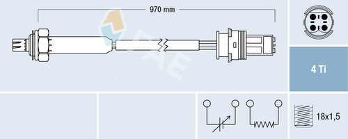 Sonde lambda 77354 - fae, pour