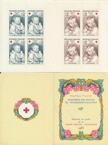 France 1965 croix rouge carnet - croix-rouge,