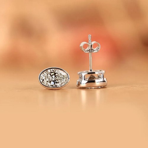 Boucles oreilles ovales en - d'oreilles,
