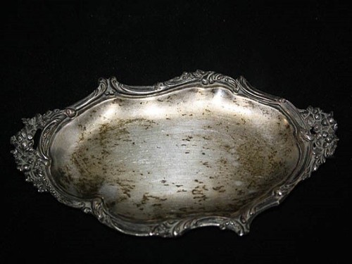 Petit plat argent époque - plat, en