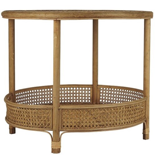 Table ronde rotin - table, en