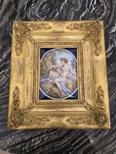 Antique painting, enamel painting 19th century