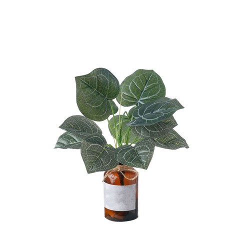 Pour fleur verte artificielle - verte,