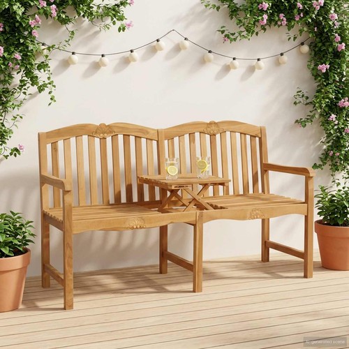 Banc bois sculpté rose - en,