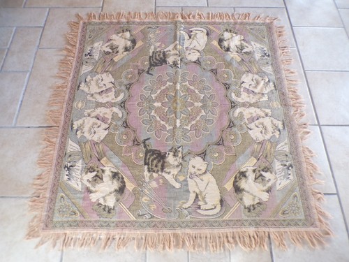 Tapis ancien chats - tapis,