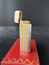Briquet Cartier Très Bon État, Dorure et Argenté avec boîte Originale