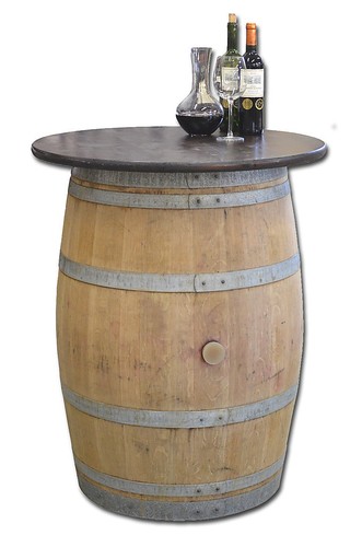 Tonneau bois table - tonneau, en