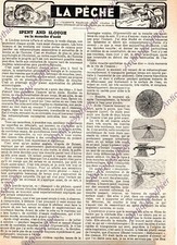 SPENT AND SLOUGH OU LA MOUCHE D AOUT FISHING PRESS ARTICLE 1954 FISHING