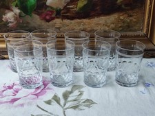 8 ANCIENS PETITS GOBELETS CRISTAL BACCARAT CHAUNY SIGNÉS 8 CM