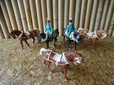 lot figurines PEINTES Soldat armée Napoléonienne chevaux cavalier plastique