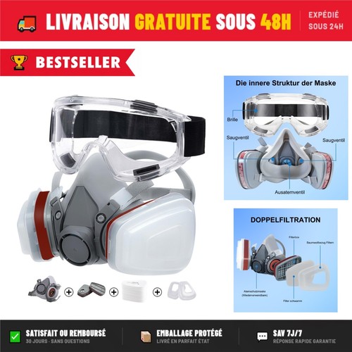 Masque respiratoire gaz - respiratoire, à