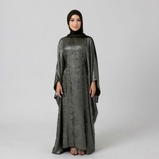Robe Longue Dubai Femme Caftan Abaya Musulmane Kaftan Soirée Islamique Robe Maxi