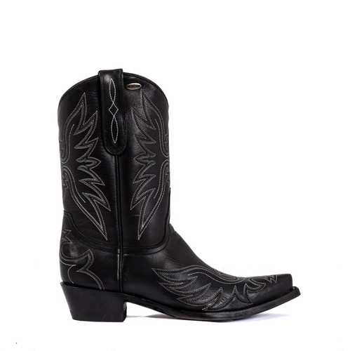 Bottes santiags cuir - bottes, noir