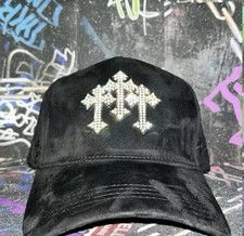 El Barbas Chrome I Hats 24K Gold Swarovski Crystal Edition