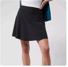 Athleta Womens All Day Skort Jupe-Short Black Athletic Golf Tennis Skirt Size 10