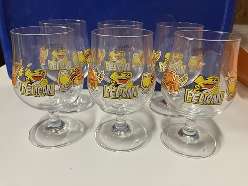 Verres bière pélican - 6, à