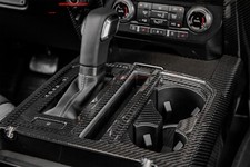 Dry Carbon Central Console Gear Shifter Panel Trim For Ford F-150 Raptor 2015-20