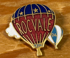 1994 HOT AIR BALLOON ROCVALE Rally LAPEL Pinback Pin Rockford, Illinois