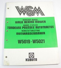 Original Kubota W5019 W5021 Walk Behind Lawn Mower Service Shop Repair Manual