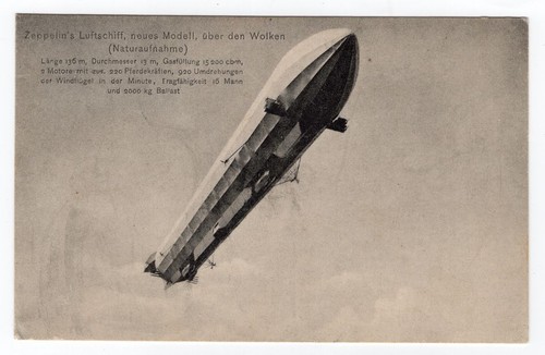 Zeppelin poste aérienne 1908 - poste,