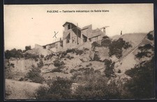 Old postcard Piolenc, mechanical sand sieve white 