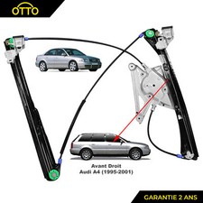 POUR AUDI A4 S4 RS4 B5 (1994-2001) Mecanisme de Leve Vitre Avant Droit 8D0837462