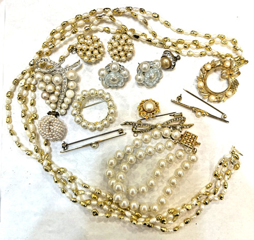 Assortiment bijoux perle fleur - bijoux,