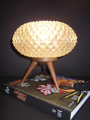 Lampe vintage tripode bois - tripode, et