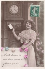 CP WOMEN'S PANEL FLOWERS COMTOISE CLOCK - 35308