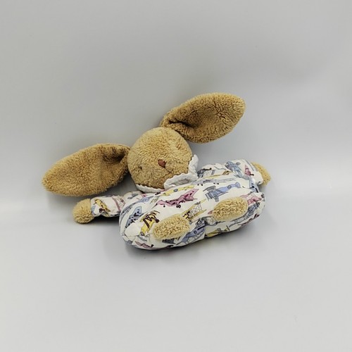 Doudou semi plat lapin beige