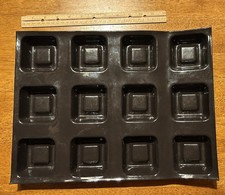Demarle Flexipan Squares Silicone Mold 12 Tarts Brownie Cupcake Nonstick F07